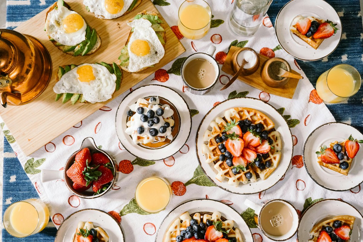 Family breakfast table